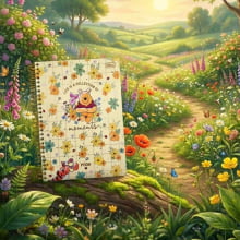 Caderno Universitário Capa Dura 16 Matérias Pooh Tilibra Connect - 256 Folhas