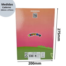 Kit 4 Cadernos Brochura Universitário Pimpolhos 96 Folhas Animativa