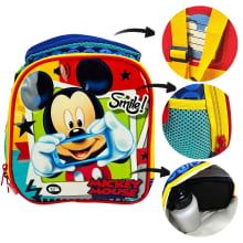Lancheira Térmica Infantil Mickey Mouse Disney Sestini - Com Kit Merenda e Alças Ajustáveis
