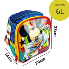 Lancheira Térmica Infantil Mickey Mouse Disney Sestini - Com Kit Merenda e Alças Ajustáveis
