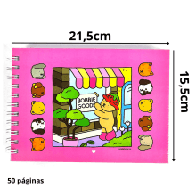 Livro de Colorir Bobbie Goods Capa Dura com 50 Páginas