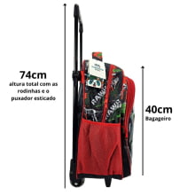 Mochila de Rodinha Dino Racer com Lancheira Térmica e Estojo Duplo - Giacomin Kids GM15